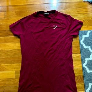 Gymshark maroon t-shirt, size medium